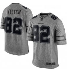 Mens Nike Dallas Cowboys 82 Jason Witten Limited Gray Gridiron NFL Jersey