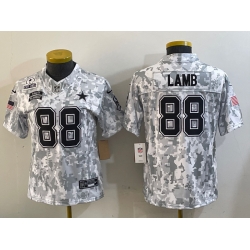 Youth Dallas Cowboys 88 CeeDee Lamb 2024 F U S E Arctic Camo Salute To Service Limited Stitched Football Jersey 3