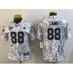 Youth Dallas Cowboys 88 CeeDee Lamb 2024 F U S E Arctic Camo Salute To Service Limited Stitched Football Jersey 5