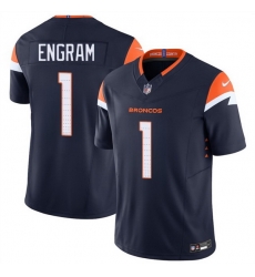 Men Denver Broncos 1 Evan Engram Navy F U S E Vapor Limited Stitched Football Jersey Men Denver Broncos 1 Evan Engram Navy F U S E Vapor Limited Stitched Football Jersey