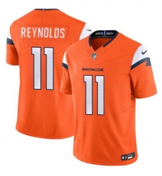 Men Denver Broncos 11 Josh Reynolds Orange 2024 F U S E  Vapor Limited Stitched Football Jersey