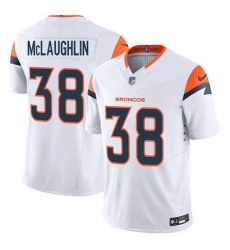 Men Denver Broncos 38 Jaleel McLaughlin White 2025 F U S E Vapor Limited Stitched Football Jersey Men Denver Broncos 38 Jaleel McLaughlin White 2025 F U S E Vapor Limited Stitched Football Jersey