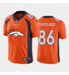 Nike Broncos 86 Tyrie Cleveland Orange Team Big Logo Vapor Untouchable Limited Jersey