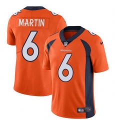 Nike Denver Broncos 6 Sam Martin Orange Team Color Men Stitched NFL Vapor Untouchable Limited Jersey