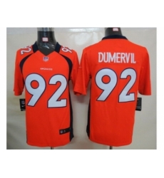 Nike Denver Broncos 92 Elvis Dumervil Orange Limited NFL Jersey