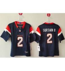 Women Denver Broncos 2 Pat Surtain II Navy 2024 F U S E Throwback Stitched Jersey 