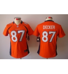 Women Nike Denver Broncos 87 Decker Orange Color[NIKE LIMITED Jersey]