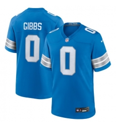 Men Detroit Lions 0 Jahmyr Gibbs Nike Blue Game Player Jerseys Men Detroit Lions 0 Jahmyr Gibbs Nike Blue Game Player Jerseys