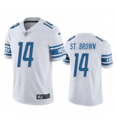 Men Detroit Lions 14 Mon Ra St Brown White Vapor Untouchable Limited Stitched jersey