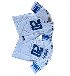 Men Detroit Lions 20 Barry Sanders White 2023 F U S E  Vapor Untouchable Limited Stitched Jersey