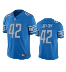 Men Detroit Lions 42 Justin Jackson Blue Vapor Untouchable Limited Stitched Jersey