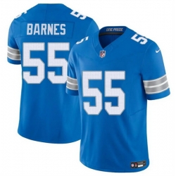Men Detroit Lions 55 Derrick Barnes Blue 2025 F U S E  Vapor Limited Stitched Jersey