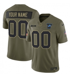 Men Detroit Lions Active Player Custom Olive 2025 F U S E  Salute to Service Limited Stitched Football Jersey