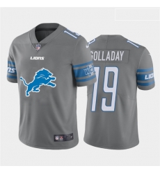 Nike Lions 19 Kenny Golladay Gray Team Big Logo Vapor Untouchable Limited Jersey