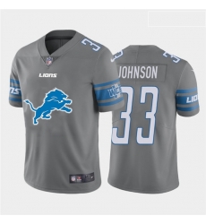 Nike Lions 33 Kerryon Johnson Gray Team Big Logo Vapor Untouchable Limited Jersey