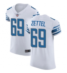 Nike Lions #69 Anthony Zettel White Mens Stitched NFL Vapor Untouchable Elite Jersey