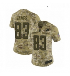 Womens Detroit Lions 83 Jesse James Limited Camo 2018 Salute to Service Football Jersey