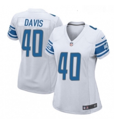 Womens Nike Detroit Lions 40 Jarrad Davis Game White NFL Jersey