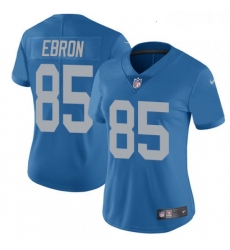 Womens Nike Detroit Lions 85 Eric Ebron Limited Blue Alternate Vapor Untouchable NFL Jersey