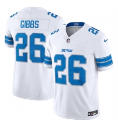 Youth Detroit Lions 26 Jahmyr Gibbs White 2024 F U S E  Vapor Limited Stitched Jersey