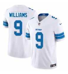 Youth Detroit Lions 9 Jameson Williams White 2024 F U S E Vapor Limited Stitched Jersey