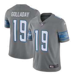 Youth Nike Lions #19 Kenny Golladay Gray Stitched NFL Limited Rush Jersey