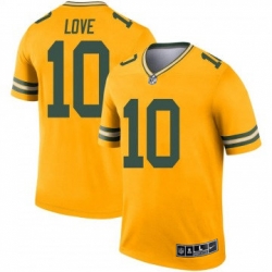 Men Green Bay Packers 10 Jordan Love Rush Stitched Football Jersey