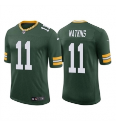 Men Green Bay Packers 11 Sammy Watkins Green Stitched Football Jersey