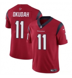 Men Houston Texans 11 Jeff Okudah Red Vapor Untouchable Stitched Football Jersey