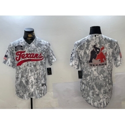 Men Houston Texans Blank Camo With Patch Cool Base Stitched Baseball Jersey 2