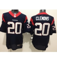 Nike Houston Texans 20 Chris Clemons Blue Elite NFL Jersey