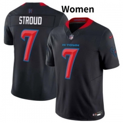 Women Houston Texans 7 C J  Stroud Navy 2024 2nd Alternate F U S E Vapor Stitched Jersey