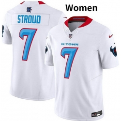 Women Houston Texans Active Player Custom White 2024 F U S E  Limited Stitched Jersey