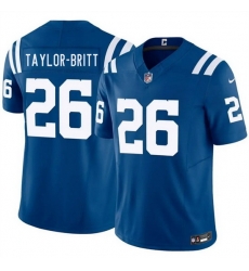 Men Indianapolis Colts  26 Cam Taylor Britt Blue 2026 F U S E  Vapor Limited Stitched Football Jersey