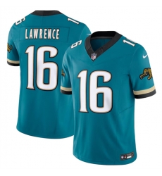 Men Jacksonville Jaguars 16 Trevor Lawrence Teal Prowler 2024 F U S E  Throwback Vapor Limited Stitched Football Jersey