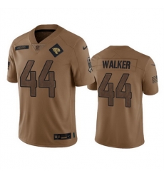 Men Jacksonville Jaguars 44 Travon Walker 2023 Brown Salute To Service Vapor Untouchable Limited Stitched Jersey