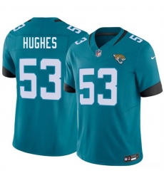 Men Jacksonville Jaguars 53 Parker Hughes Teal 2026 Draft F U S E Vapor Untouchable Limited Stitched Jersey Men Jacksonville Jaguars 53 Parker Hughes Teal 2026 Draft F U S E Vapor Untouchable Limited Stitched Jersey