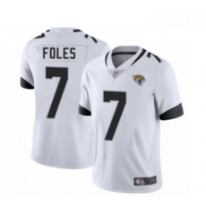 Men Jacksonville Jaguars 7 Nick Foles White Vapor Untouchable Limited Player Football Jersey