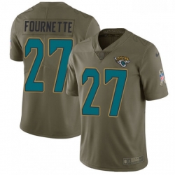 Men Nike Jacksonville Jaguars 27 Leonard Fournette Limited Olive 2017 Salute to Service NFL Jersey