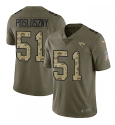 Men Nike Jacksonville Jaguars 51 Paul Posluszny Limited OliveCamo 2017 Salute to Service NFL Jersey