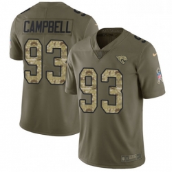 Men Nike Jacksonville Jaguars 93 Calais Campbell Limited OliveCamo 2017 Salute to Service NFL Jersey