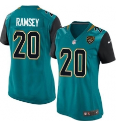 Nike Jaguars #20 Jalen Ramsey Teal Green Alternate Women Stitched Jersey  0