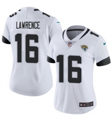 Women Nike Jacksonville Jaguars 16 Trevor Lawrence White Women Stitched NFL Vapor Untouchable Limited Jersey