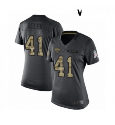 Womens Jacksonville Jaguars 41 Josh Allen Limited Black 2016 Salute to Service Football Jersey