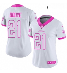 Womens Nike Jacksonville Jaguars 21 AJ Bouye Limited WhitePink Rush Fashion NFL Jersey