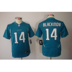 Youth Nike Jacksonville Jaguars 14# Justin Blackmon Green Color[Youth Limited Jerseys]