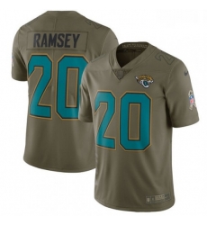 Youth Nike Jacksonville Jaguars 20 Jalen Ramsey Limited Olive 2017 Salute to Service NFL Jersey