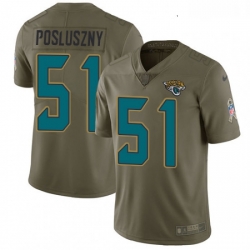 Youth Nike Jacksonville Jaguars 51 Paul Posluszny Limited Olive 2017 Salute to Service NFL Jersey