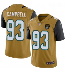 Youth Nike Jacksonville Jaguars 93 Calais Campbell Limited Gold Rush Vapor Untouchable NFL Jersey