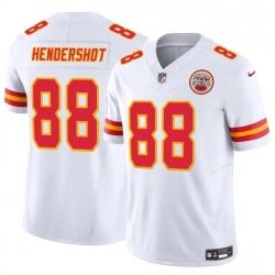 Men  Kansas City Chiefs 88 Peyton Hendershot White 2024 F U S E Vapor Untouchable Limited Stitched Football Jersey